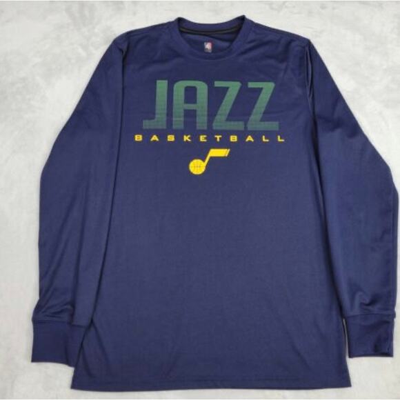 Utah Jazz Shirt Adult Small Blue Long Sleeve - Size Small - Picture 1 of 5